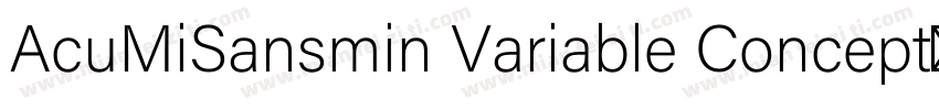 AcuMiSansmin Variable Concept(91)字体转换